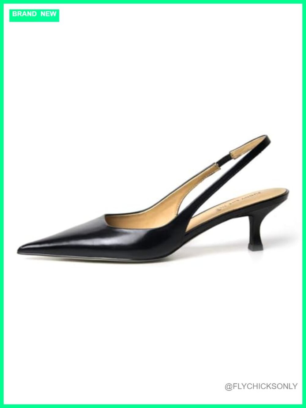 Women's Pointy Toe Slingback Kitten Heel Sandals Dress Party Shoes